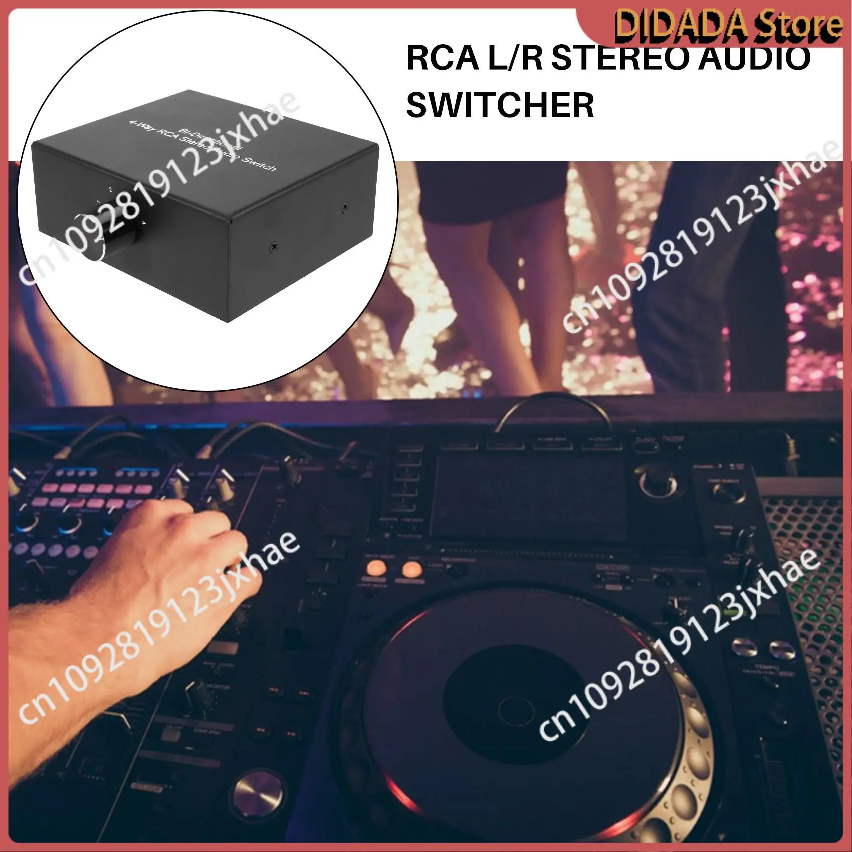 

N82R 4-Way Stereo L/R Sound Channel Bi-Directional Audio Switcher, 1 In 4 Out /4 In 1 Out, Audio Switch Splitter For Speaker