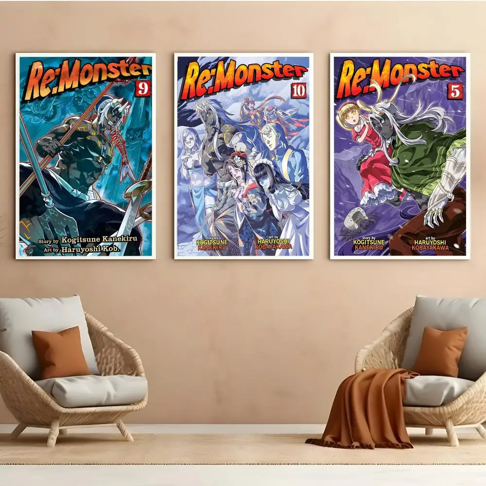 R-Re M-Monster Poster Aesthetic HD PVC Wall Art - Waterproof Wear Resistant For Home Hotel Bar