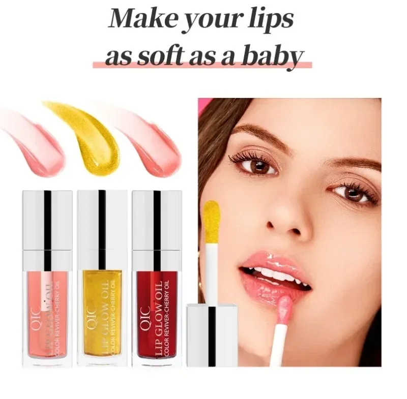 8ml Lip Oil Gloss Lip Plumper Makeup idratante non appiccicoso Sexy Water Glitter Glitter Primer Tint balsamo per le labbra cosmetici per la cura