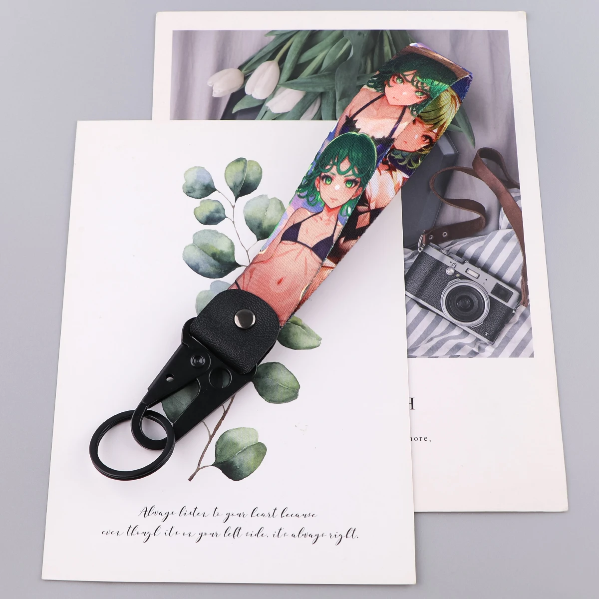 Short Phone Rope Wrist Strap Anime Lanyard for Keys Bracelet Key Ring Holder Car Motorcycle Keychain Accessories