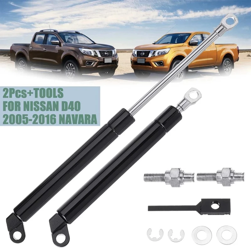 Suportes de elevação traseira Liftgate traseira, Slow Down, Trunk Gás Shock Strut, Fit para Nissan D40, Navara 2004-2014, 2pcs