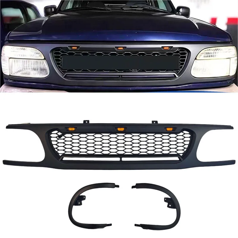 

Racing Grills For 1995-2001 Ford Explorer Modified Models Abs Material Grille Replacement Installation Honeycomb Hood