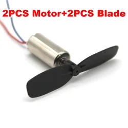 2pcs Motor+2pcs Blade Mini 612 Coreless Motor DC 3V 32500RPM High Speed RC Drone with CW CCW Blade Propeller  AirCraft Plane