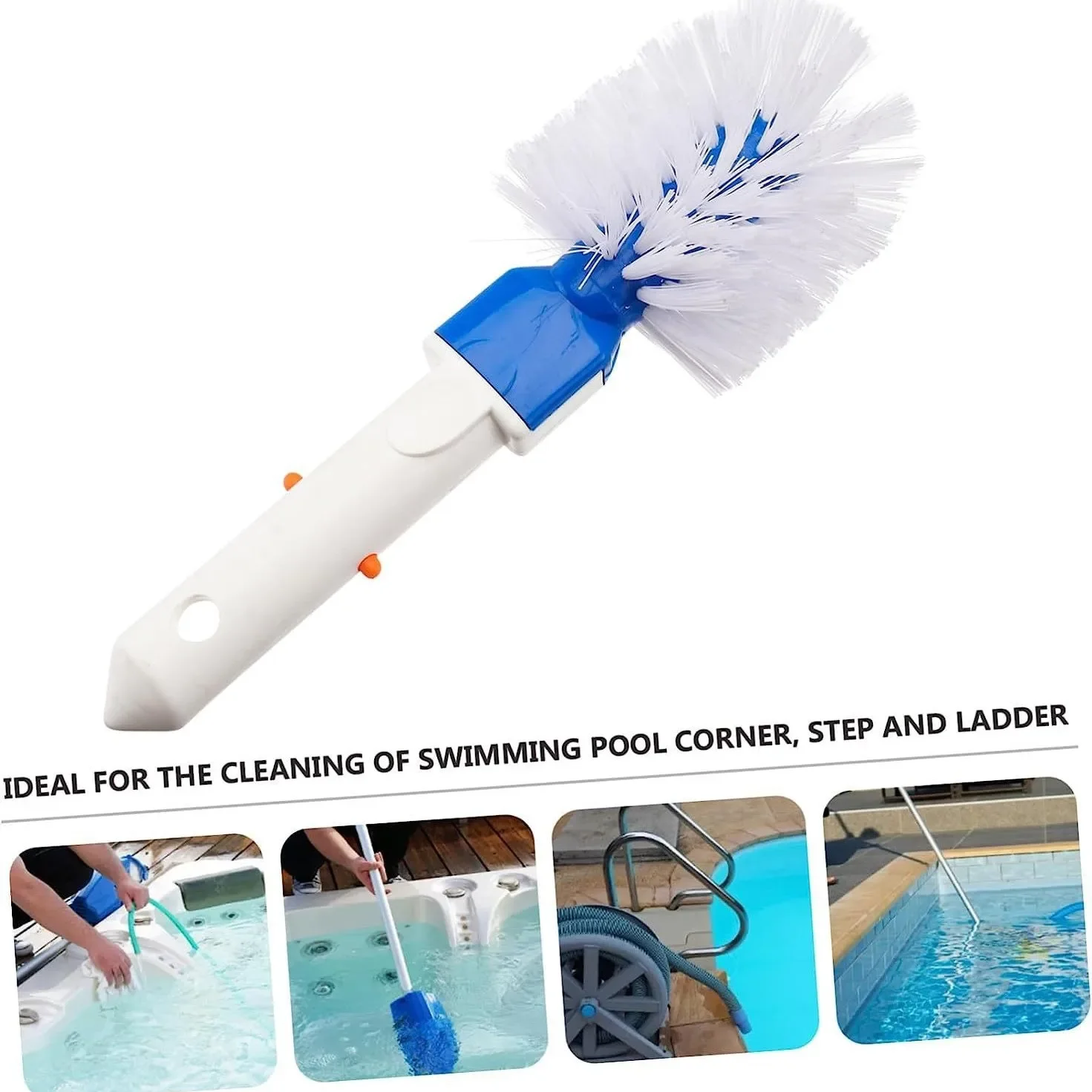Swimming Pool Scrub Brush, Drain Groove Cleaning Brush, Removes Stains & Dirt, Pool Maintenance Accessory