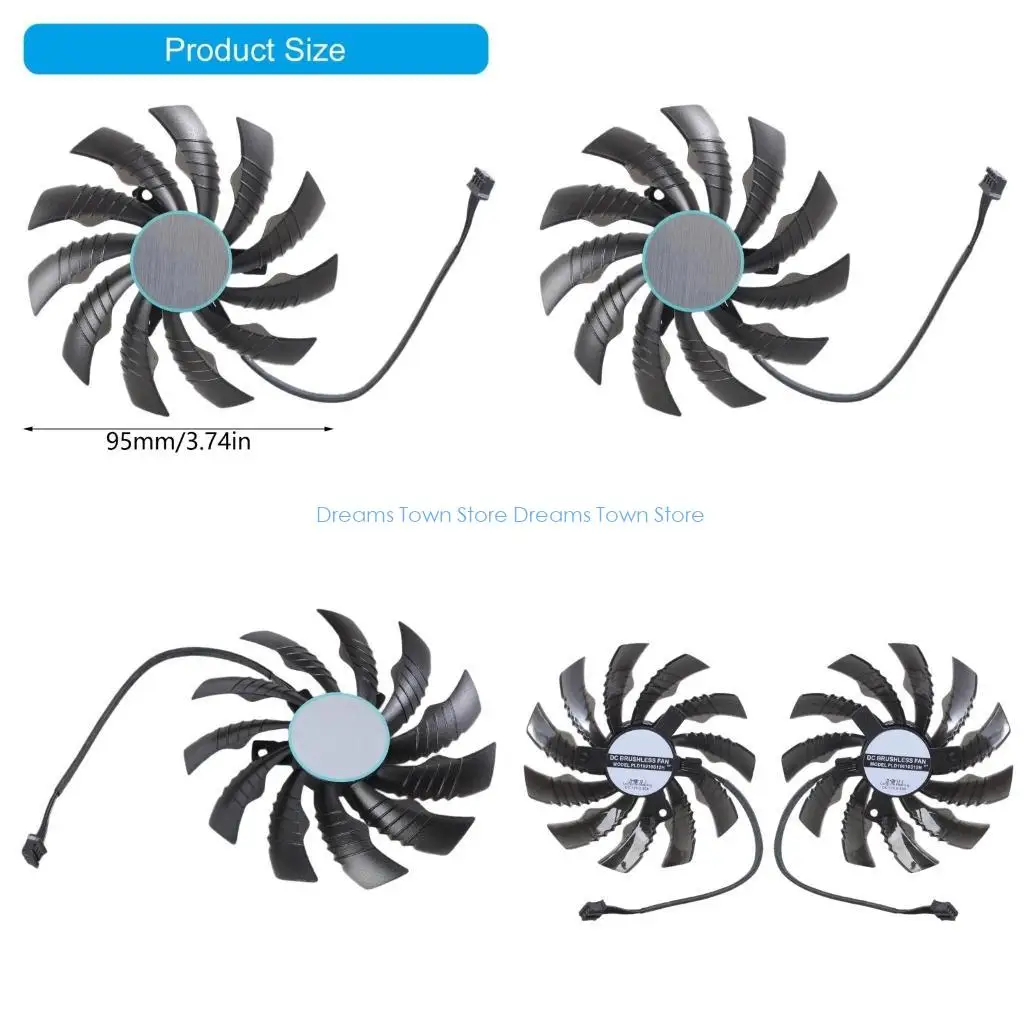 

HX6A Grasscards Cooling Fan для 3060TI 3050 видеокарта Радиатор охлаждения