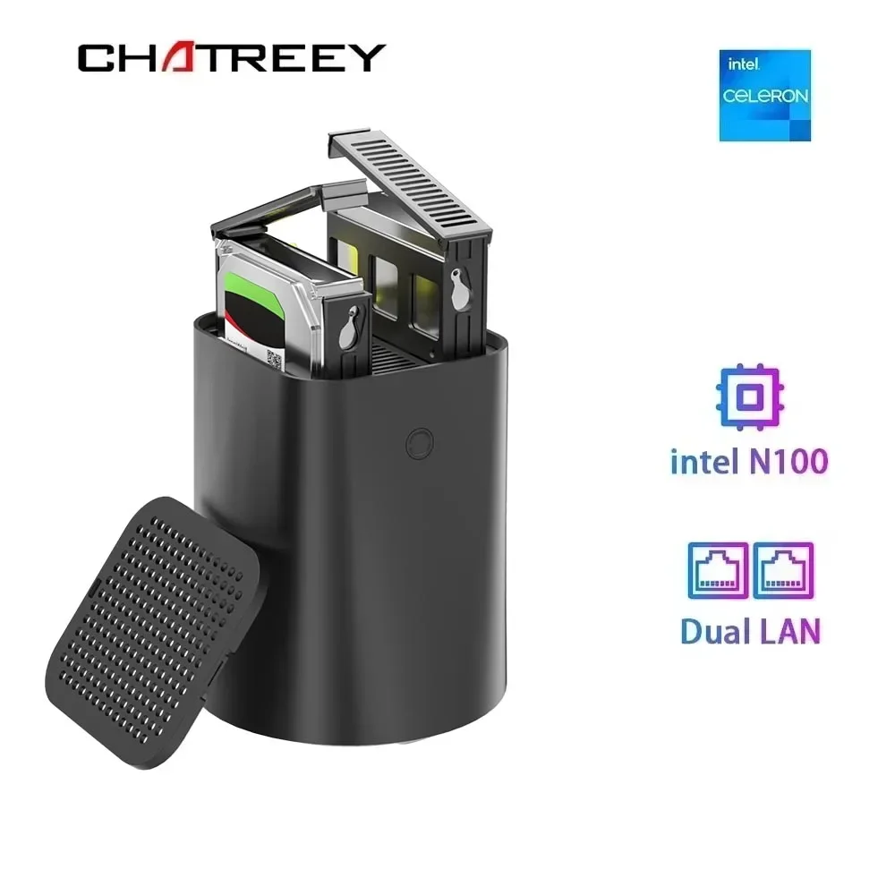 Мини-ПК Chatreey NAS Intel Celeron N100 SSD Windows 11