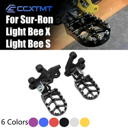 Motorcycle CNC Footpegs Bracket Pedals Foot Pegs For Sur-Ron Sur Ron Surron Light Bee S & Light Bee X Electric Motocross Bike