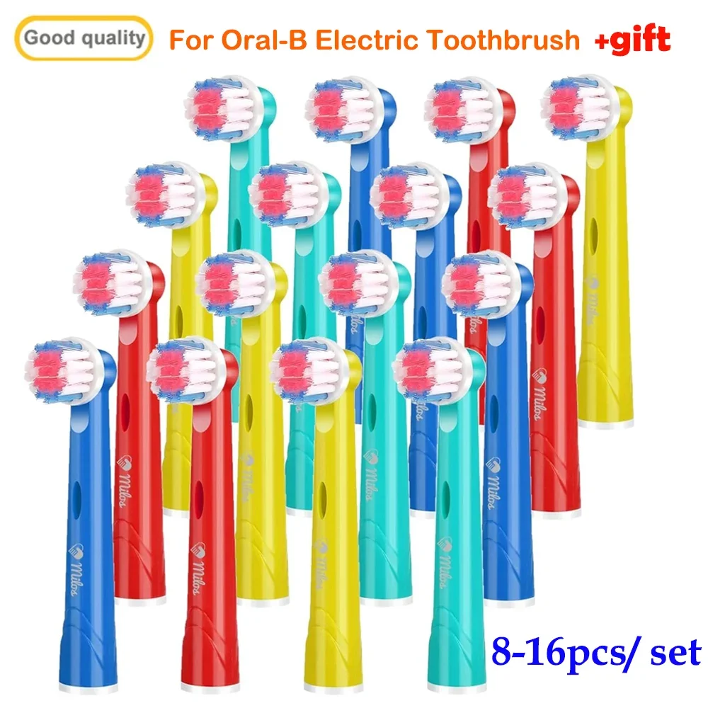 

Сменные насадки для электрической зубной щетки Oral B с очень мягкой щетиной, упаковка из 8/16, совместимые с насадками Braun Sensitive