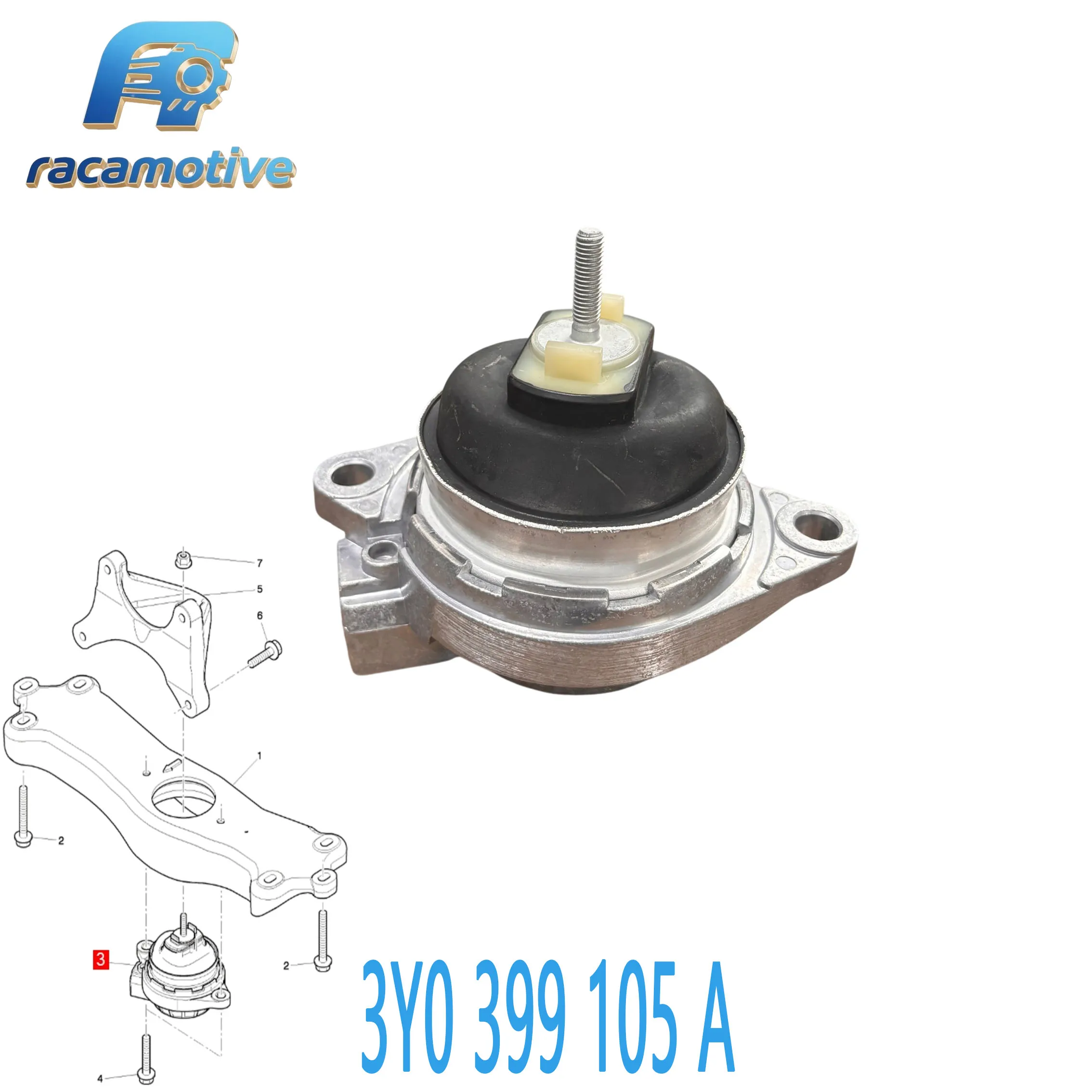 3Y0399105A 3Y0 399 105 A for Bentley Mulsanne 2011-2019 6.8T transmission mount Transmission Support Mounting.