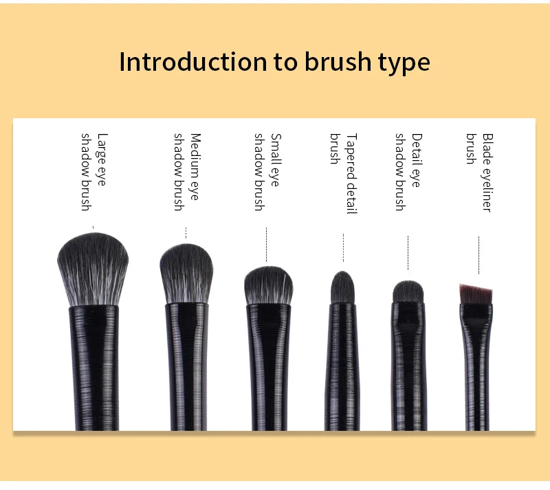 Natürliche Augen Make-Up Pinsel Set Lidschatten Pinsel Augenbraue Kontur Eyeliner Pinsel Frauen Augen Kosmetik Blending Detail Make-Up-Tools – Detail 6