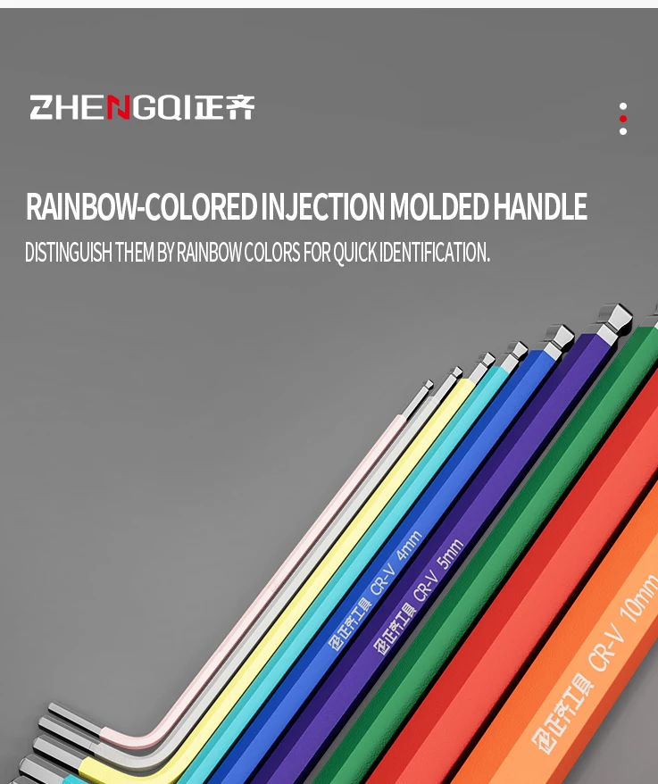 Innensechskantschlüssel-Set, L-Schraubenschlüssel-Set, geeignet für Zuhause und Arbeitsplatz, Sechskantschlüssel-Set, 1,5 mm bis 10 mm Sechskantschlüssel, manuelles Reparaturwerkzeug – Detail 7