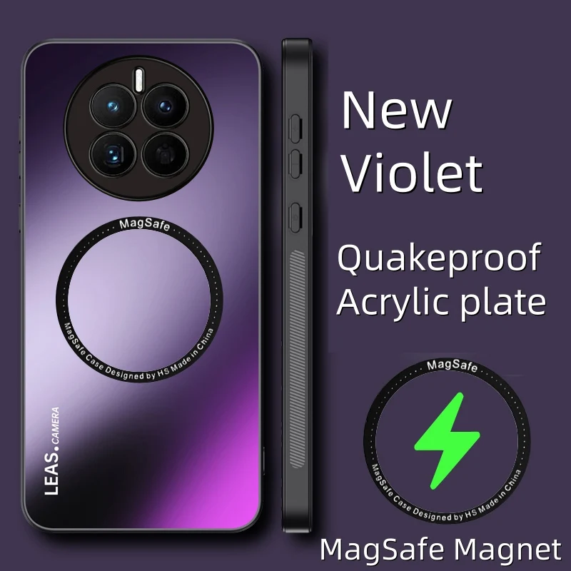 

Чехол для телефона HUAWEI Mate50 Pro, матовый акриловый чехол AG, беспроводная зарядка, магнитный чехол MagSafe, полный защитный противоударный новый корпус