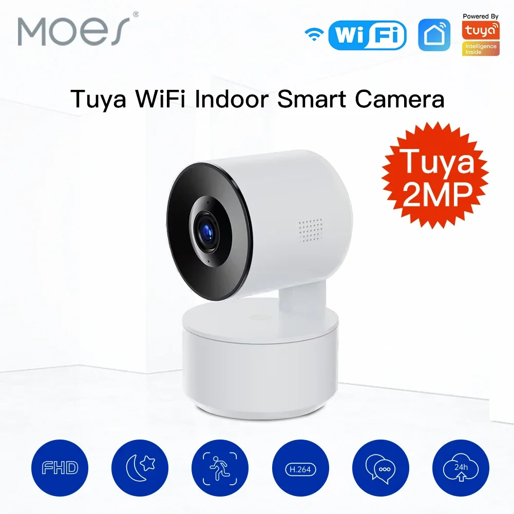 MOES Tuya PTZ WiFi IP Camera Smart Automatic Tracking 1080P Wireless Security Camera AI Human Detection Remote Control