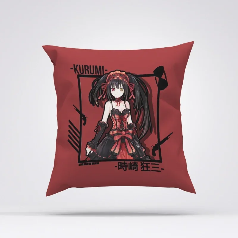 Tokisaki Kurumi Pillowcases for Pillows Pillow Covers 45x45 Decorative Sofa Cases Pillowcase Decor 40x40 Fall Cover Anime Bed