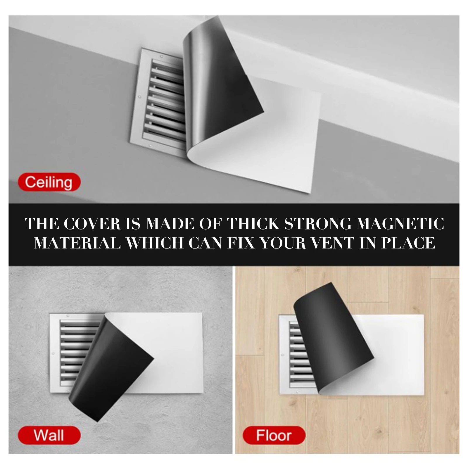 Strong Air Vents Covers Durable & Easy Installation Magnetic Vent Cover for Blocking Air Leakage