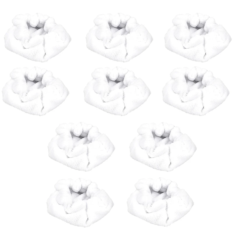 Microfiber Bonnet Steam Mop Pads For Dupray Steam Cleaners Etc For The Triangular Brush Tool,Reusable Washable - 10 Pack