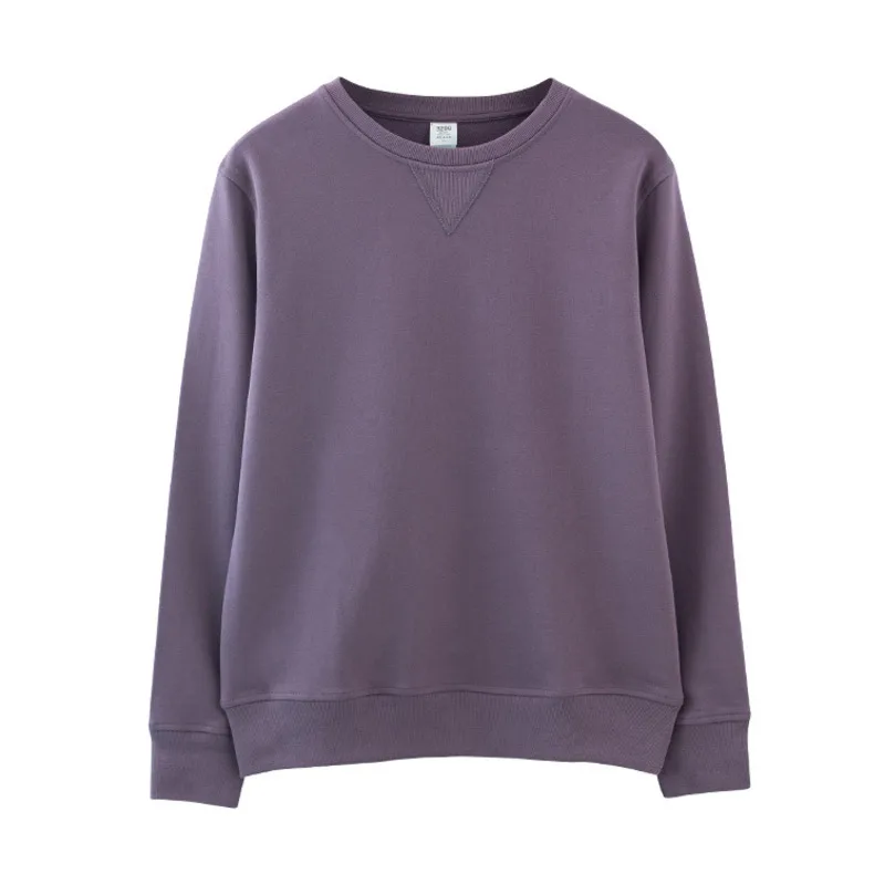 2021 Autumn New Solid Color Cotton Women Sweatshirts Round Collar Long Sleeve Straight Loose Woman Pullovers Tops Top Quality