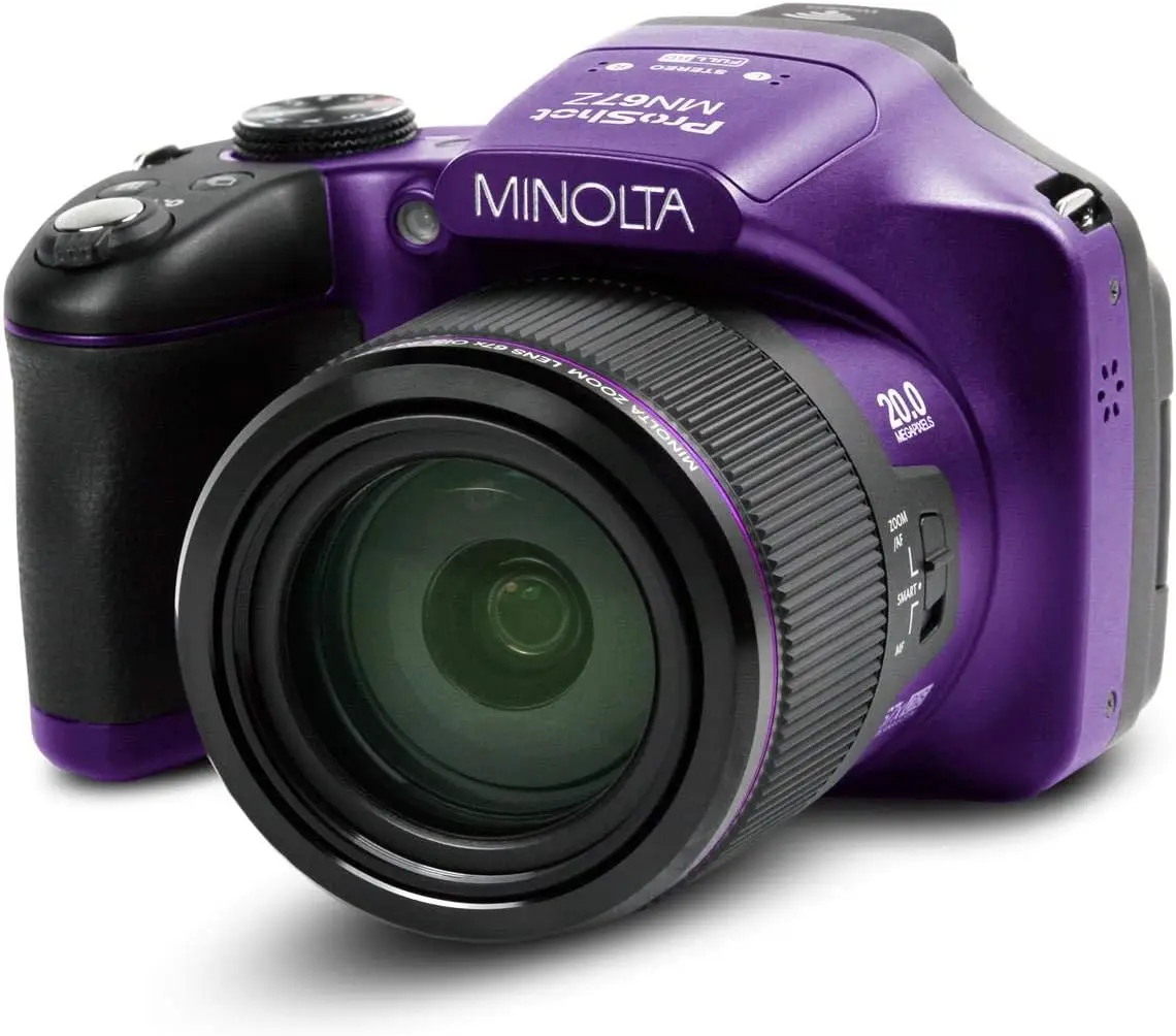 

Pro Shot 20 Mega Pixel HD Digital Camera with 67x Optical Zoom, Full 1080p HD Video & 16GB SD Card (Purple)