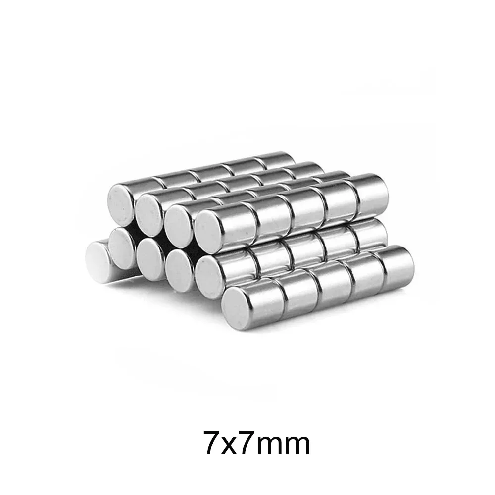 7x7mm Strong Magnetic Magnet 7mmx7mm For Home Refrigerators, Offices DIY 7x7 Small Round Magnet Disc 7*7mm  7*7