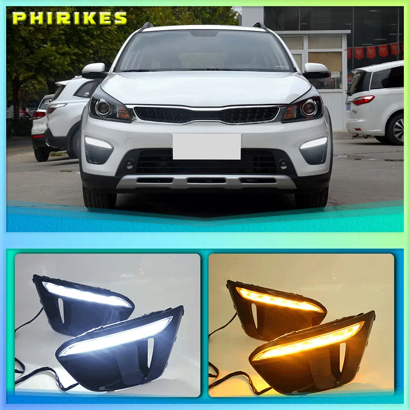 

For KIA RIO X-Line 2018 Daytime Running Lights Car 12V DRL Day Lights Lamp Highlight Auto Driving DRL Super Bright