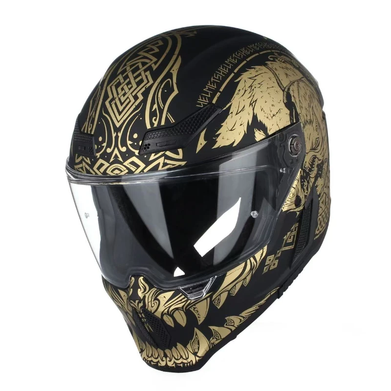 

Titanium Matte Grey Motorcycle Helmet Full Helmet with for Cruising Motorcycles Unisex ports Bike Street Bike All-Season Riding