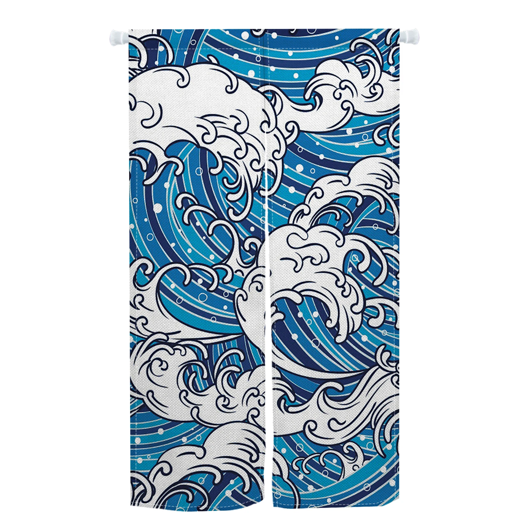 موجة نمط النمط الياباني ستارة المدخل غرفة نوم الخصوصية التقسيم المطبخ مدخل الدرج معلقة نصف سبليت ستارة الباب #3