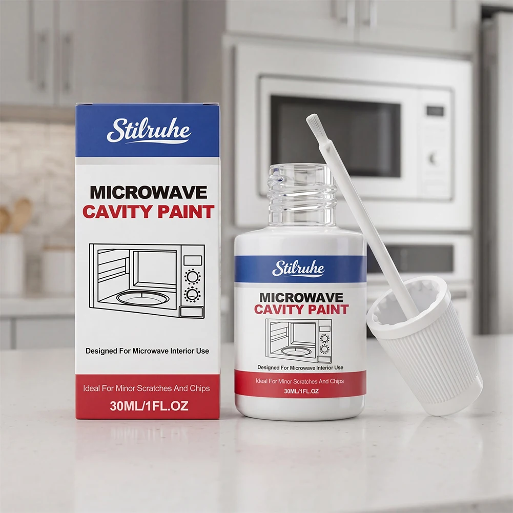 Microwave Interior Cavity Paint 30ml Appliance Repair High Gloss Microwave Coating For Repairing Minor Scratches Household