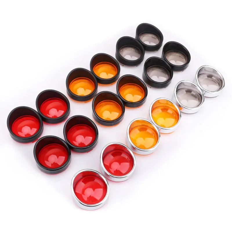 For Harley Touring Sportster Softail Dyna V-Rod Motorcycle ABS Turn Signal Light Blinker Bezels Indicator Lens Trim Lens Cover