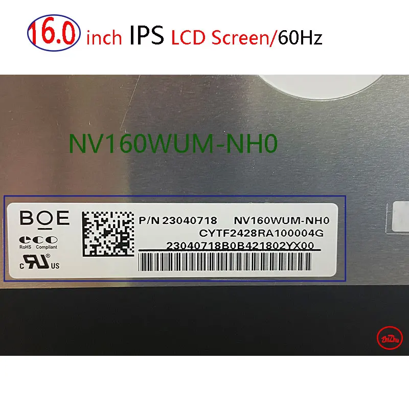 16 "zoll IPS Laptop LCD Bildschirm NV160WUM NH0 Für Huawei Matebook D16 2020 RLEF-16 Display Matrix Panel 1920x1200 eDP 30 Pins