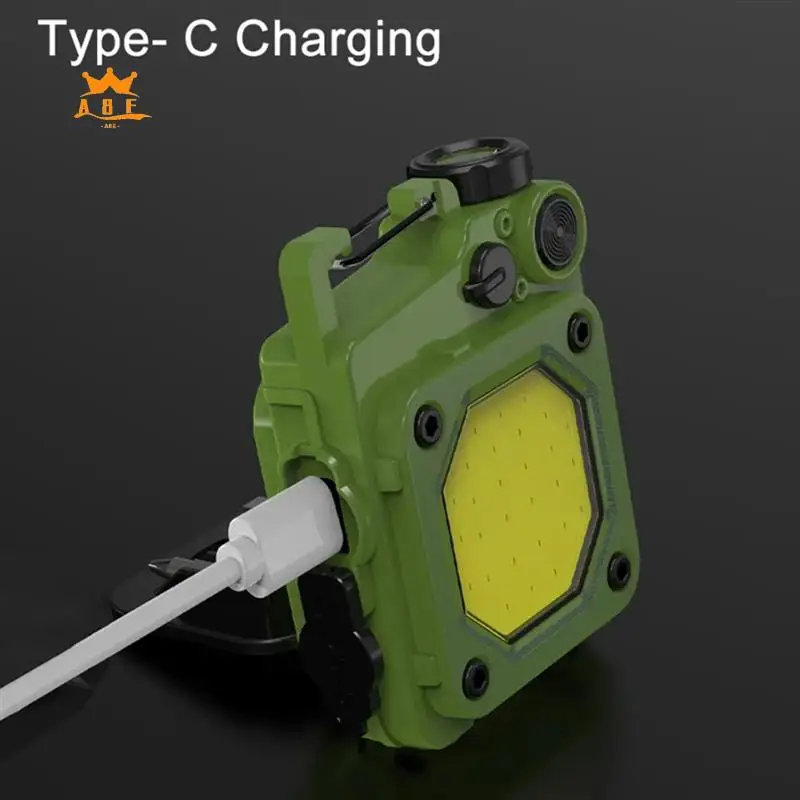 A08E-Mini torcia portachiavi portatile USB ricaricabile torcia a LED portachiavi luce per lanterna da campeggio escursionismo all'aperto