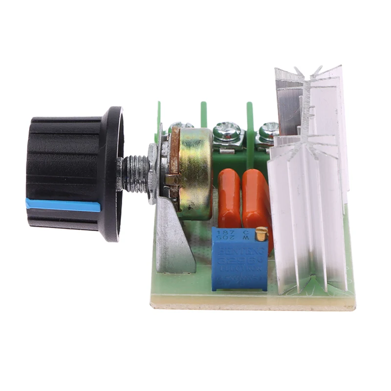 AC 220V 2000W SCR Regulator Tegangan Peredupan Dimmer Pengendali Kecepatan Motor Termostat Modul Regulator Tegangan Elektronik