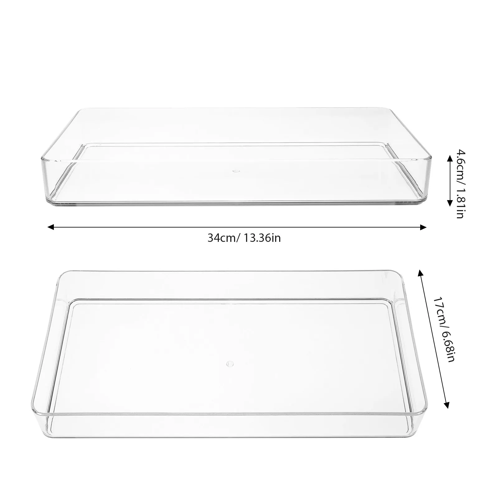 Pet Material Drawer Organizer Storage Tray for Kitchen Cutlery Cosmetics Stationery Multi-Use Divided Storage Box