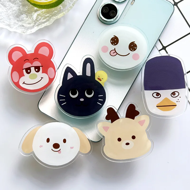 Kpop RIIZE Phone Stand Transparent Acrylic Printing Cartoon Self-adhesive Mobile Phone Holder SungChan Anton Sohee Fans Gift