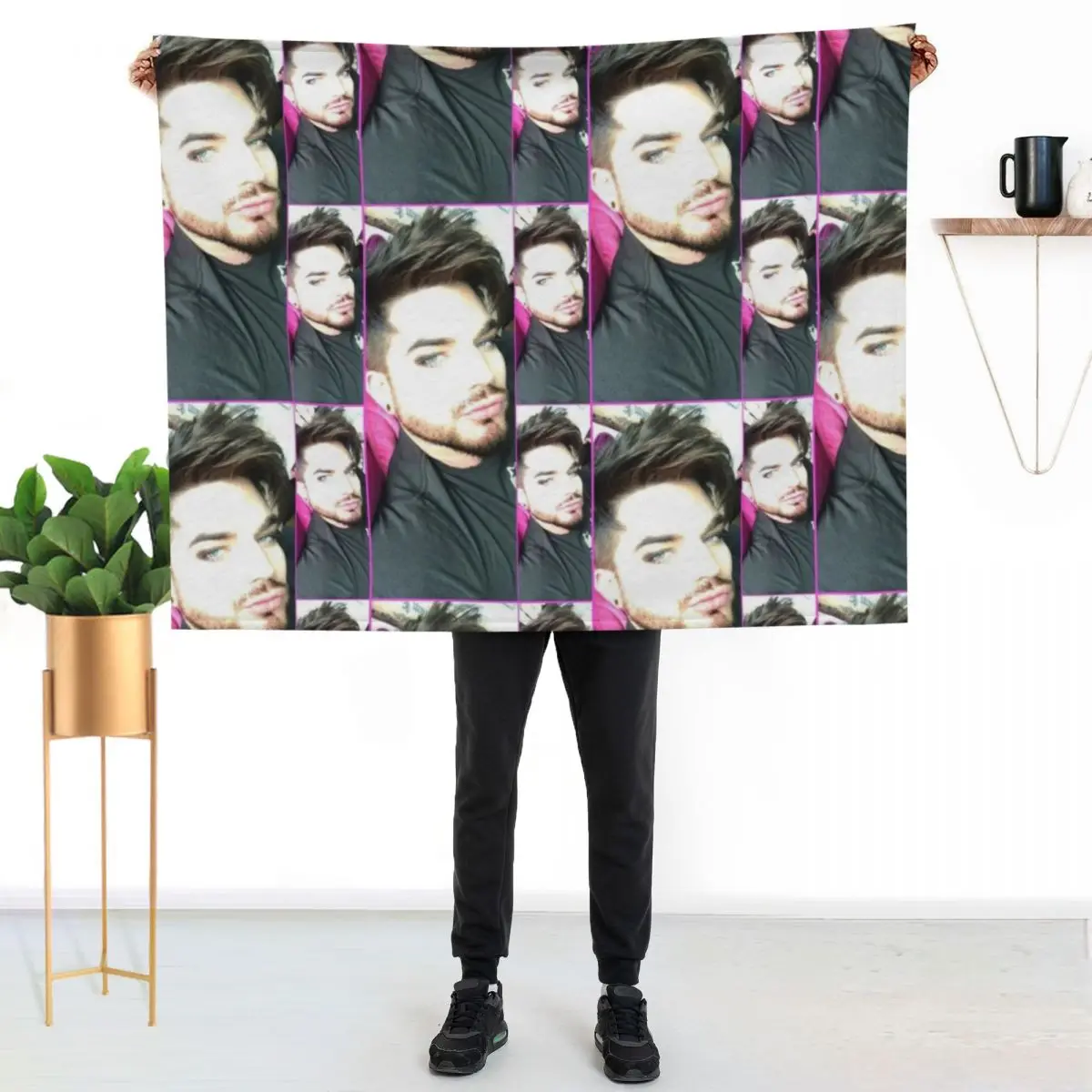 Adam Lambert Flawless Throw Blanket Cute Custom funny gift Sleeping Bag blankets and throws Thermals For Travel Blankets