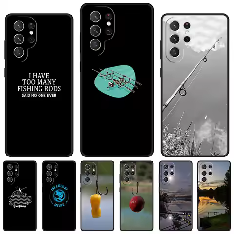 CARP FISHING RODS phone case For Samsung Galaxy S24 S23 S22 Ultra Note 10 20 Plus S8 S9 S10 S20 S21 FE Cover