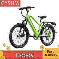 CYSUM Hoody Teenager Electric Bike 24 inch Tires 250W Motor 36V 10Ah Battery E-Bike 35km/h Max Speed 55km Max Range LCD Display