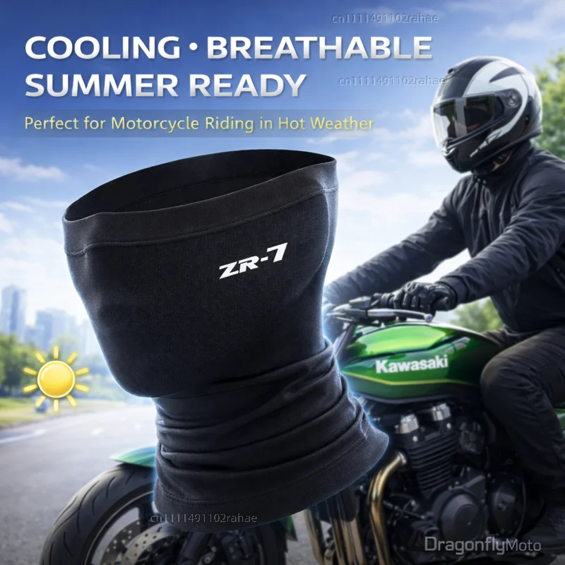 

For Kawasaki ZR-7 / S ZR7 ZR7S 1999-2003 Motorcycle Windproof Summer Cycling Face Cover Neck Tube Breathable Custom Logo