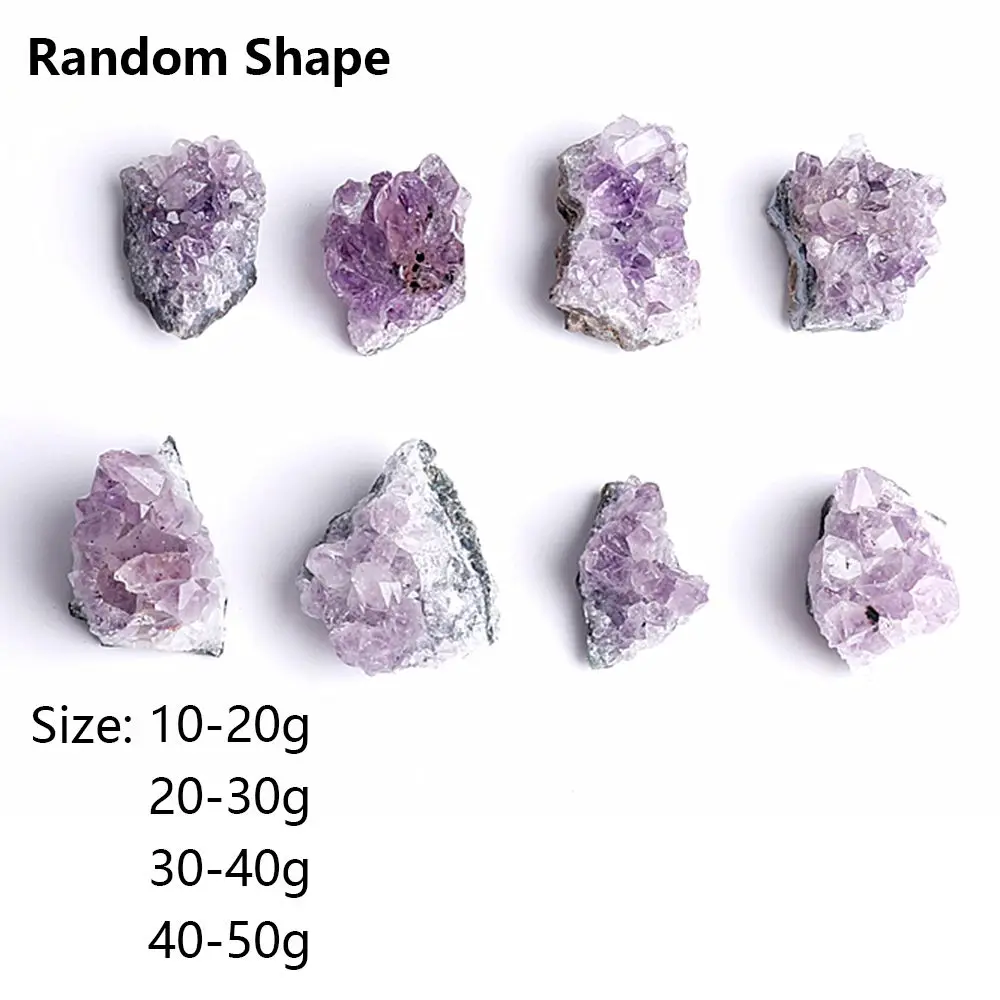 1PC Geography Teaching Raw Gemstone Rough Ore Dream Amethyst Cluster Quartz Crystal Healing Stones Mineral Specimen