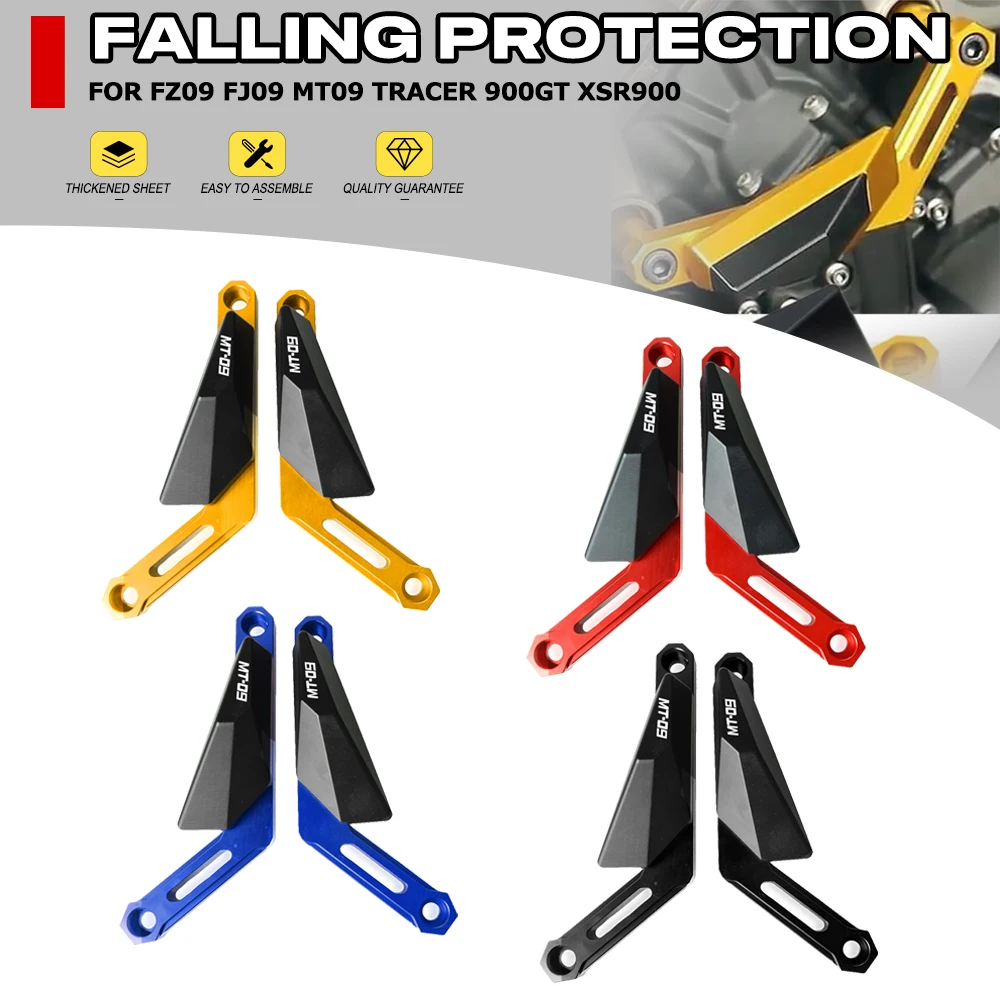 

For Yamaha FZ09 FJ09 MT-09 MT09 Tracer 900GT XSR900 2012-2024 Motorcycle Frame Sliders Falling Protection Crash Protector Pad