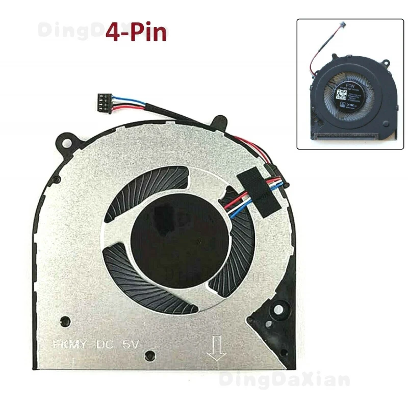 D+CPU Cooling Fan For HP 14S-dk 14S-DP 14S-CF TPN-I130 TPN-I135 4-Pin  #as