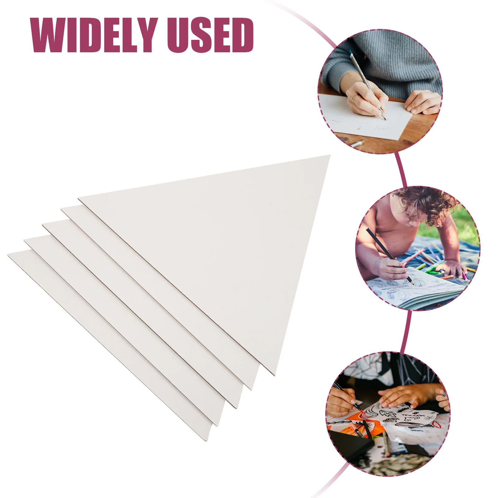 

5pcs Panel Blank Oil Painting Board Stretched Canvas Art Panels Canvas Boards For Painting Artist Drawing Board