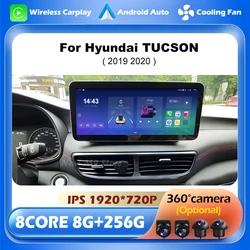 Android Auto Navigation GPS For Hyundai TUCSON 2019 2020 Car Multimedia Player Wireless CarPlay Head Unit 4G WIFI BT 1920*720P