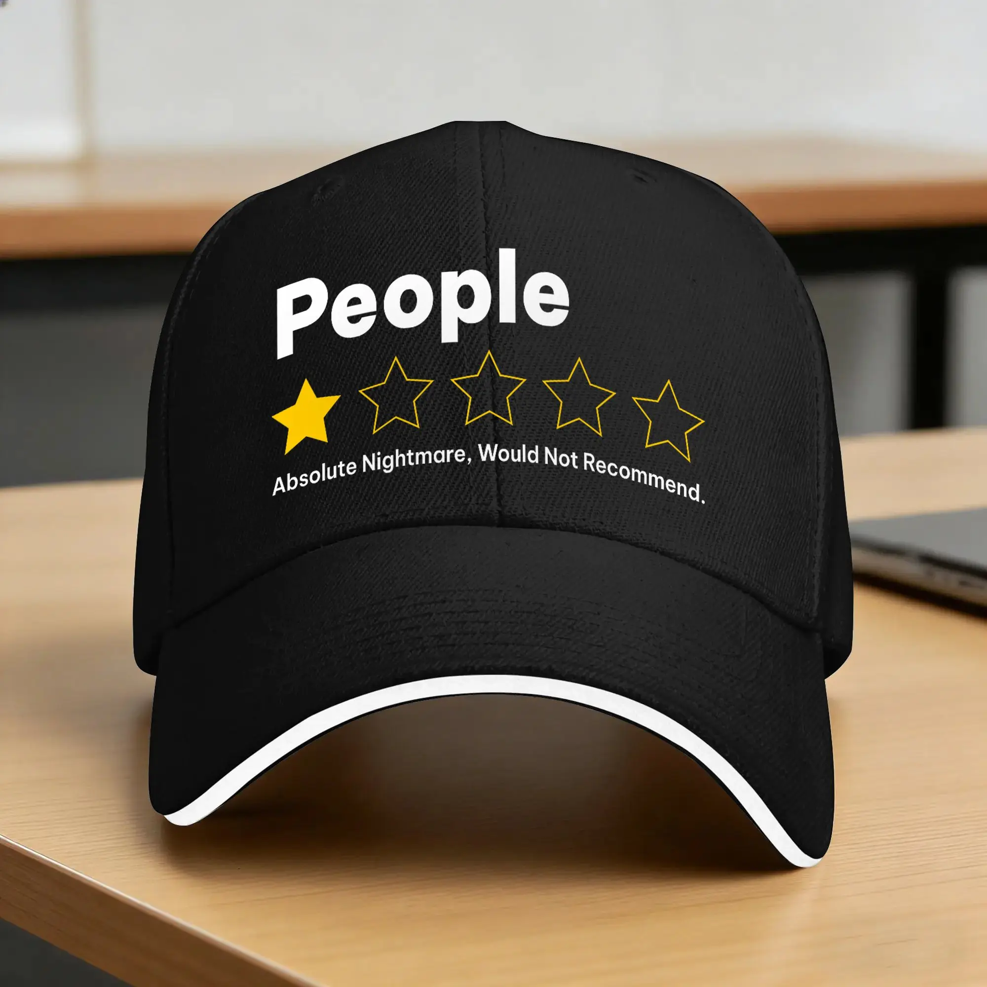 People 1 Star Absolute Nightmare Would Not Recommend Sun Baseball Cap  Summer Streetwear Trucker Hat For Unisex Snapback Cap
