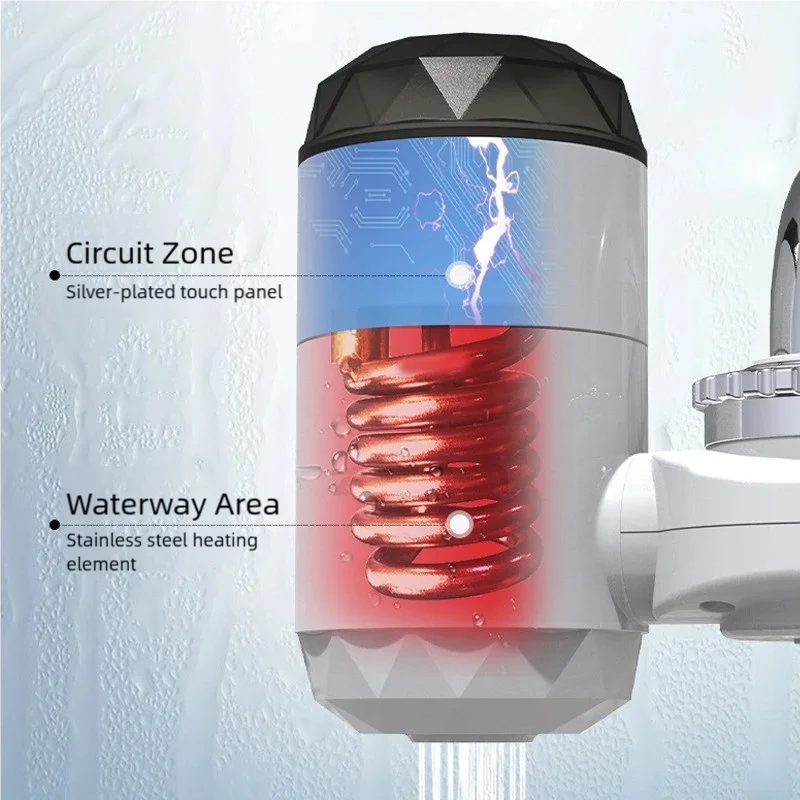 ก๊อกน้ำร้อนไฟฟ้า TINSOL 3000W สำหรับครัว ก๊อกน้ำร้อน-น้ำเย็นแบบทันที เครื่องทำน้ำร้อนแบบทันที