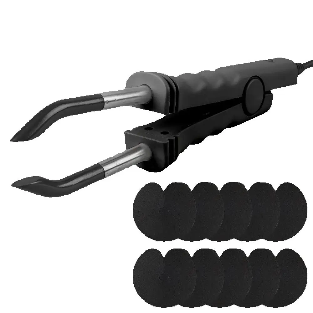 ARLANY Hair Extensions Iron Kit with 10Pcs Heat Shield Guards for Keratin Extensions Heat Iron Hair Connector for C/U/I/Flat Tip