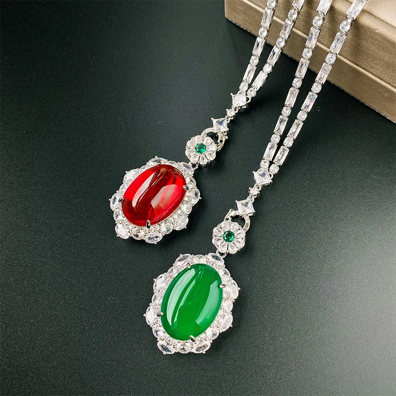 New model of gold-plated copper pendant with ice-like texture, fluorescent effect, plain surface, light luxury and luxurious inl