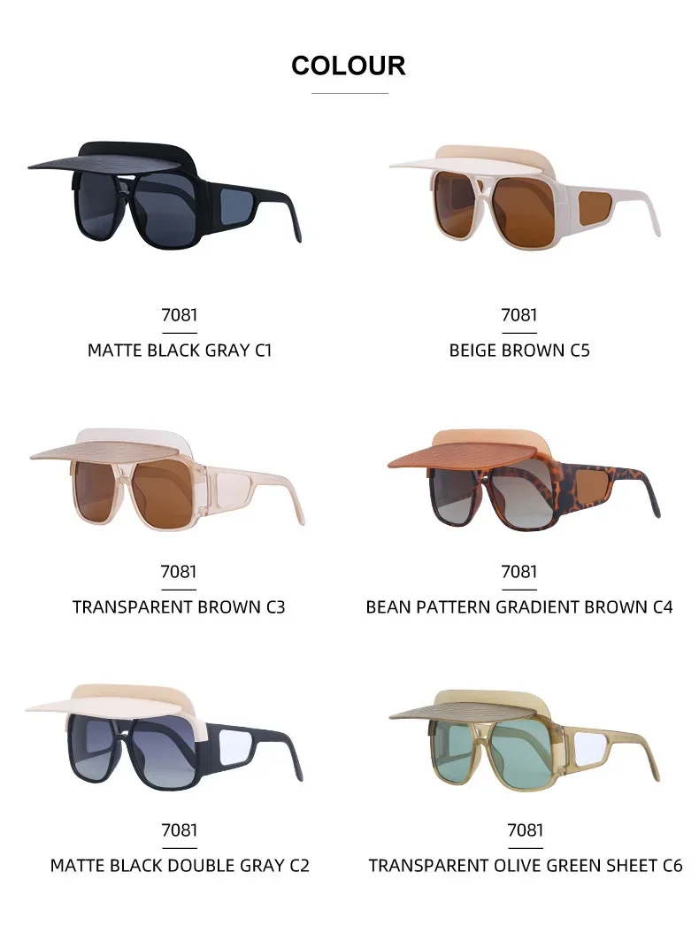 Hochklappbare polarisierte Sonnenbrille, multifunktionale Sonnenschutz-Sonnenbrille, Outdoor-Camping-/Angelbrille für Damen und Herren – Detail 12