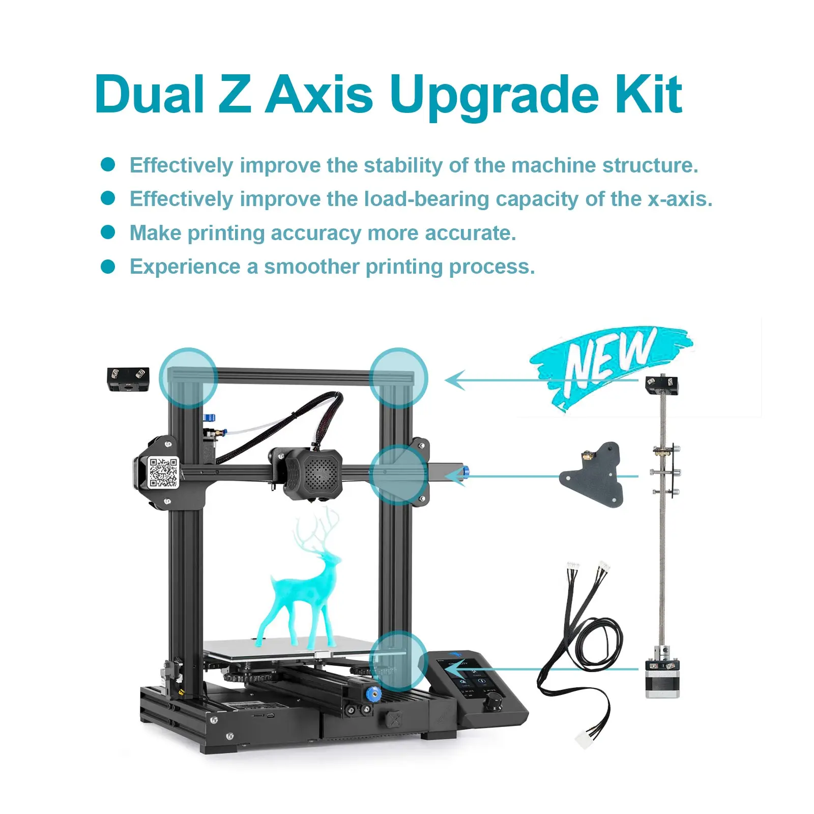 Dual Z Axis Upgrade Kits T8 with Lead Screw Stepper Motor For Creality Ender 3/Ender 3 Pro/Ender 3 V2 3D Printer Parts Z Axis