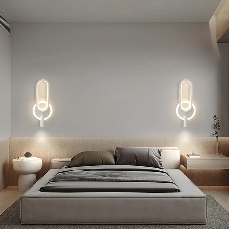 Modern Creativity LED Wall Lamp Reading Light For Bedroom Hotel Night Book Lights Rotatable Lights  Aisle Corridor Spotlight