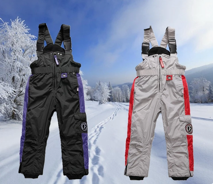 thickened-waterproof-windproof-breathable-professional-children's-ski-pants-cotton-insert-outdoor-warm-cotton-trousers